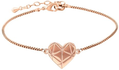 RMMD Valentinstag Armband Damen Silber/Rosegold - Charm Armband Herz Partner Armbänder Damen Schmuck Silber/Rosegold Festival Armbänder Geburtstagsgeschenk für Frauen Freundin Mama Tochter
