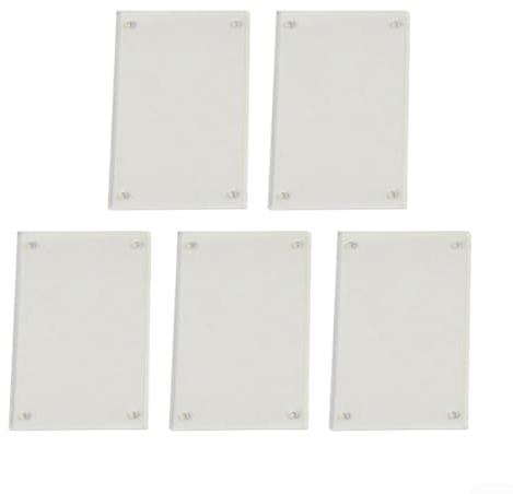 Juego de 5 marcos de fotos de acrílico en ángulo recto con 0 2+0 2 cm de grosor para mostrar fotos, certificados y etiquetas de precio en orientación horizontal o vertical (7,5 x 10,5 cm)