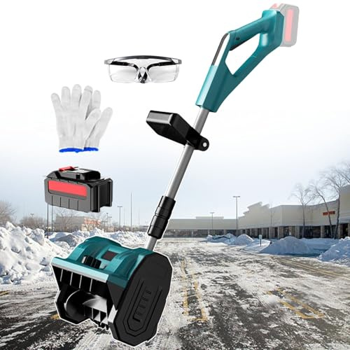 pealiritansemen Pala da Neve Elettrica per Uso Domestico - Spazzaneve Senza Spazzole, Spazzaneve Portatile con Asta Telescopica, 2200 Giri/Min, Larghezza di Pulizia Fino A 30 cm 4500mAh-1battery