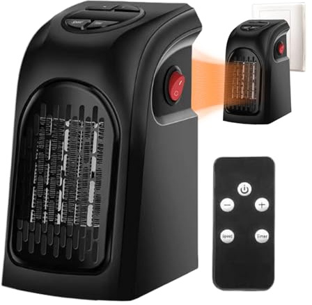 Siuwddee Stufa Elettrica,Stufetta Per Piccoli Ambienti - Ventilatore Termico 400W Per Interni Da Appoggio A Presa