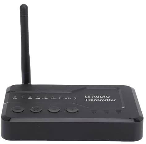 VBESTLIFE Bluetooth -Audio -Sender -Empfänger, 2 in 1 Adapter mit USB Opt Coax Aux -Eingängen, Eins Bis Viele Rundfunk, Lange Akkulaufzeit