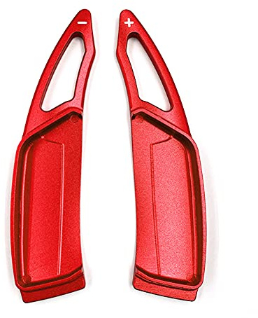 HWDFFA Set di copricambio for Volante in Alluminio for Auto, Leva del Cambio estesa, for PE&ugeot 3008 5008 GT 2017 2018 2019, Rosso