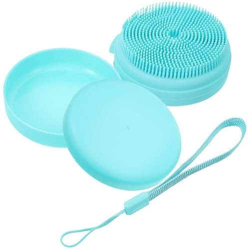 Spazzola Silicone Corpo da Bagno per Lavaggio Delicato | Spazzola Doccia in Silicone, Spazzola Sapone Corpo Porta-sapone, Portatile e Facile da Appendere