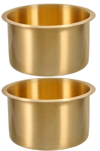 SOPOTUTU Portabicchieri per Camper e Yacht in Acciaio Inox Placcato Inserto a Scomparsa 9X55 CM Set da 2 Pezzi Supporto Bevande Stabile per Divani e Mobili da Campeggio