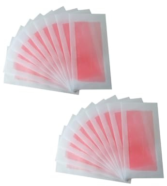 FRCOLOR Bandes de Cire Dépilatoires Jetables 20 Pcs, Papier Dépilatoire pour Visage, Jambes et Aisselles, Cire Épilatoire pour Toutes Peaux, Usage Pratique pour Épilation Corporelle