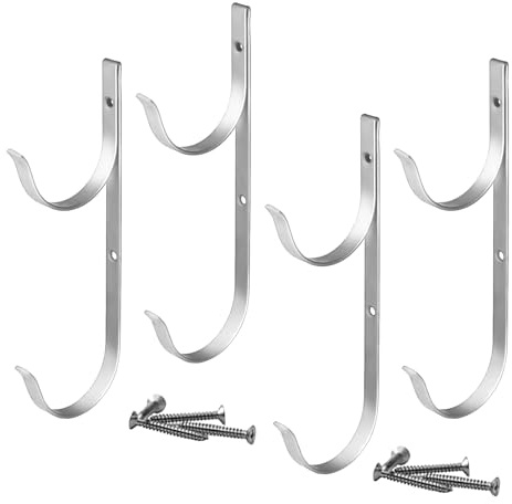 Crochets De Clôture De Piscine – Outil De Suspension Robuste En D'aluminium Pour Équipement De Piscine | Crochet Organisateur Multifonctionnel Pour Brosses De Bord De Pisccine, 4 Pièces, Pour