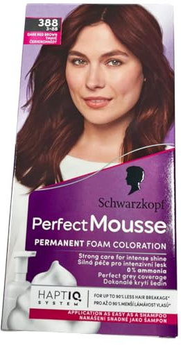 Schwarzkopf Perfect Mousse permanente Farbe Stufe 3, 388 Dunkles Rotbraun