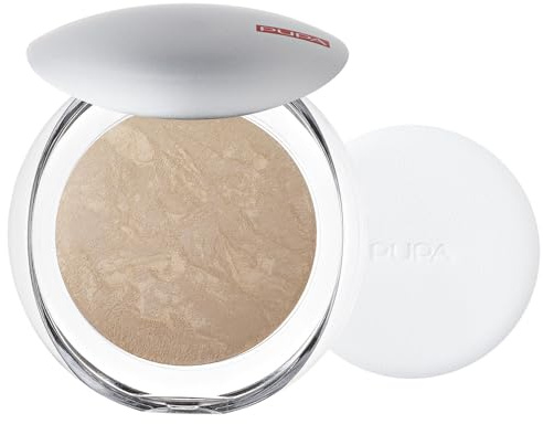 Pupa Luminys Baked Powder (Farbe Amberlight) - Gesichtsbronzer, Gebackenes Puder mit Satin-Effekt, Für einen gleichmäßigen Hautton und das Verstecken von Unvollkommenheiten, Natürlicher Teint