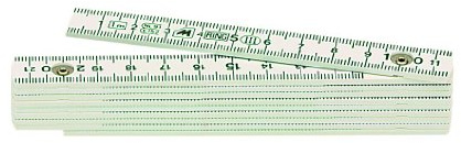 Metrica 19040 Mètre à ruban en fibre 1 m Blanc