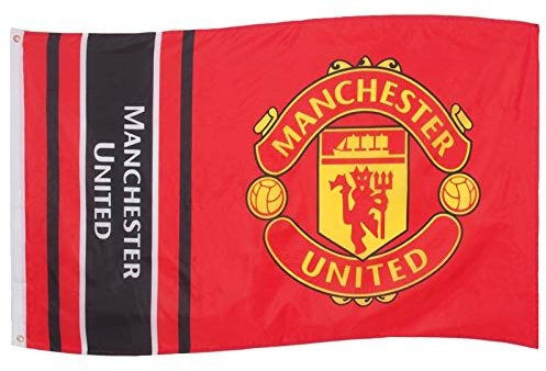 Man Utd Stripes & Spot Flag (152 cm x 91 cm)