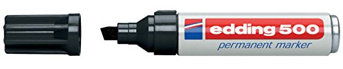 Edding - Permanentmarker 500 schwarz - Keilspitze 7 mm (10 Stück)