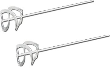 2er Set DEWEPRO® Wendelrührer - Wendel-Rührstab in Spiralform verzinkt, Mörtelmischer ø110x500mm Mörtelrührer, Rührquirl zum Verrühren von pastösen Materalien