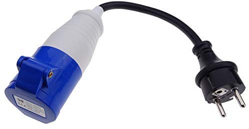 Bellson CEE Adapter Schuko-Stecker auf CEE-Steckdose 230V 16A für Camping & Wohnmobil