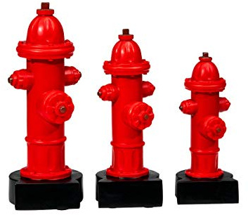 Henecka Feuerwehr-Pokal, Resinfigur, rot, mit Wunschgravur, Größe 17 cm