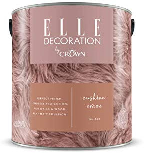 ELLE DECORATION Cushion Craze No. 468, 2,5 L, extra-matte Premium Wandfarbe für Innen, für Wände und Holz, hohe Deckkraft, Innenfarbe,Renaissance des Terrakotta