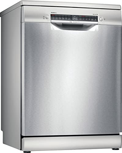 Bosch Home & Kitchen Appliances Bosch Series 6 SMS6TCI00E Dishwasher with 14 place settings, A Energy Rating, PerfectDry, AntiFingerprint, Freestanding, Silver