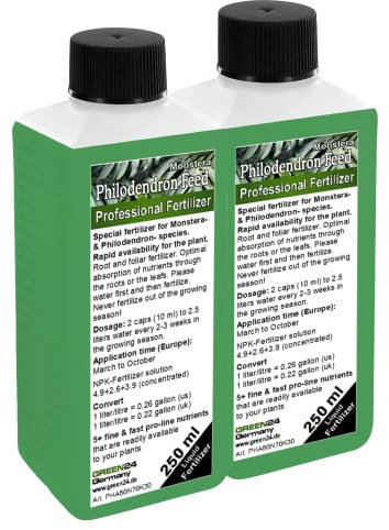 GREEN 24 Engrais Philodendron et Monstera (faux philodendron) | Engrais liquide complet NPK pour Philodendron 500ml