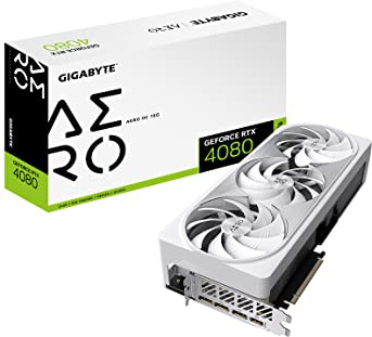 GIGABYTE GV-N4080AERO OC-16GD GeForce RTX 4080 16GB AERO OC Scheda Grafica, 3X Ventole WINDFORCE, 16GB 256-bit GDDR6X, Scheda Video