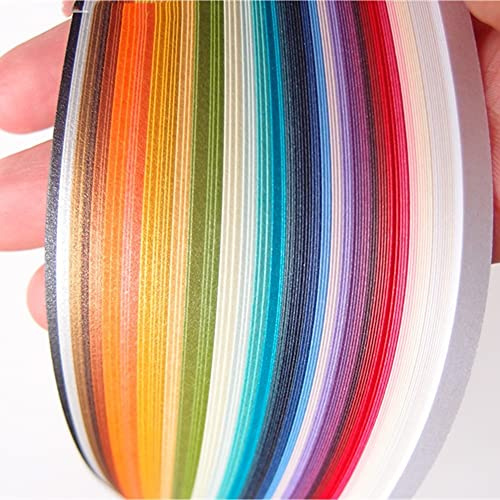 5 mm Quilling papper metalliska pappersremsor 5 mm rulle för hantverk korttillverkning enkel färg quilling remsor 15 färger/set