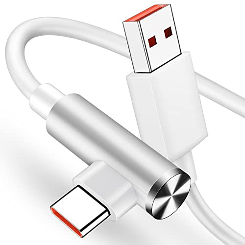 ACAGET Cavo USB C 1,8M Ricarica 120W 6A 90 Gradi per Xiaomi 17T 15T 14T Pro | 90W Cavo USB C per Xiaomi 17 15 14 13Ultra per POCO F8 Pro Ultra 45W Cavo per Turbo di Ricarica per Redmi Note 15 14 13 12 11