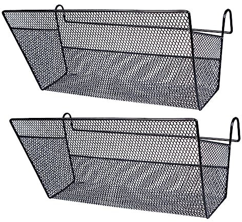 Cabilock Paniers De Chevet Pour Dortoir De Place 2 Pièces Bacs De Rangement Muraux À Suspendre Couvercles Installation Facile Matériau En Fer