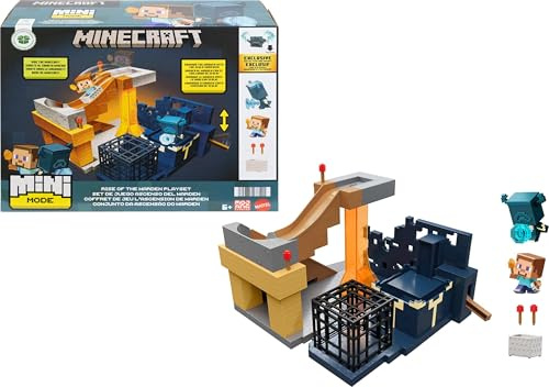 Mattel Minecraft Coffret L’Ascension De Warden avec 2 Mini-Figurines Steve et Warden et Code DLC, HXT72
