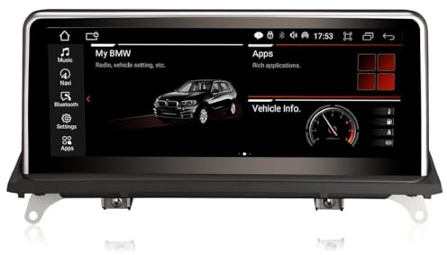 10,25 IPS Bildschirm Acht-Kern 4GB+64GB Android 14.0 DAB+ Autoradio Bluetooth Für BMW X5 E70 X6 E71 2011-2013 CIC mit GPS Navigation Drahtlos CarPlay Android AUTO WiFi 4G USB Canbus Idrive System SWC