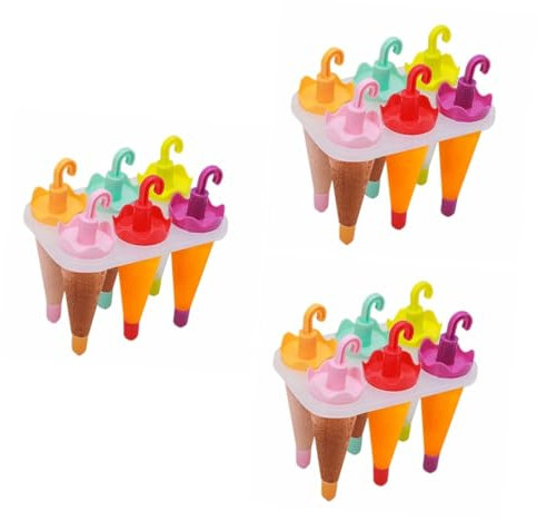 PRETYZOOM 18piezas Moldes De Hielo Forma De Paraguas Moldes Reutilizables Para Helados y Flash Diseño y Creativo Fácil De Desmoldar Agua Caliente