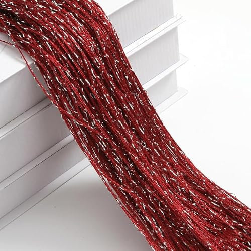 SYSUII 2 Stück 100 x 200 cm Fadenvorhang Fadengardine Fliegenvorhang Terrassentür Dekovorhang Raumteiler Türvorhang Fenstervorhang Fadenvorhänge Seilvorhang für Türen, Wohnzimmer Dekoration -Weinrot