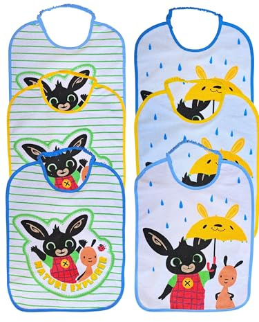 Ellepi Bing baberos con elástico Disney guardería esponja impermeable toallita bebé (Bing grande)