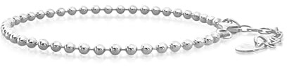 Mary & Jules damarmband i 925 sterlingsilver, armband för kvinnor av återvunnet silver, presenter till kvinnor och flickor, hudvänlig, 19 cm, Sterlingsilver, Ingen ädelsten