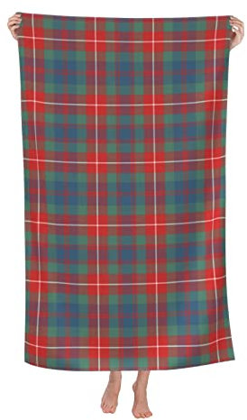 Mikrofaser Strandtuch Fraser of Lovat Hellblauer Antiker Tartan Pool Badetuch Groß Duschtücher Schnell Trocknendes Badehandtuch, Für Picknick, Strand, Schwimmen, 80x130cm