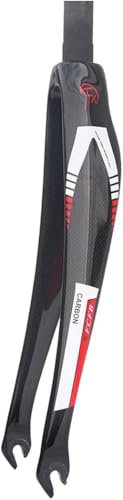 Fahrradgabeln Rennrad Carbonfaser-Fahrradgabel Gerades Rohr Starre 700c-Gabel,Rot