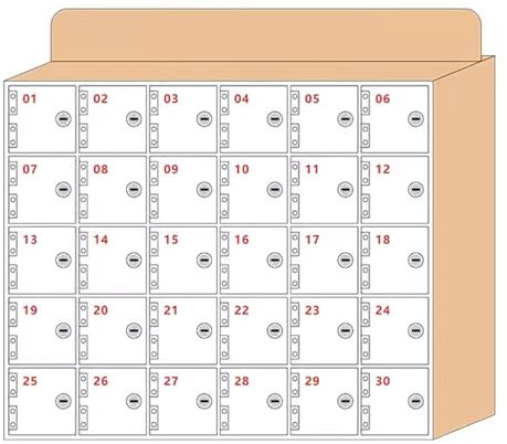 XIAOZHUANGXIONG Schließfachschrank Klein Holz für Mobiltelefone Mit Türschlössern Und Schlüsseln Wandmontiert Und Stehend für Büro Schule Klassenzimmer Fabrik(63.9 * 18.8 * 53.4CM)