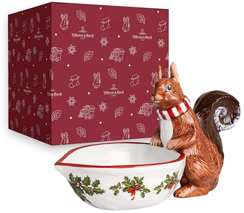 Villeroy & Boch - Toy's Fantasy con motivo scoiattolo, in porcellana, per Natale, multicolore con motivo natalizio
