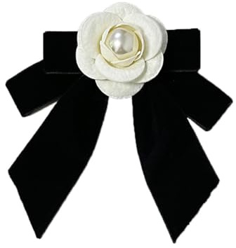 Broche con forma de flor de camelia para mujeres y niñas broche de lazo vintage broches de lazo para damas broches de flores de tela elegante broche de lazo para bufanda sombrero traje ropa