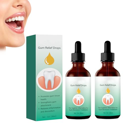 Grgowe 2Pc Gocce Di Sollievo Delle Gengive, Regrowth e Rigenerazione Per La Ricrescita delle Gengive