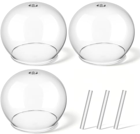Cabilock 6 Pièces Carillon À Vent Japonais en Verre Transparent Cloche À Vent Japonaise DIY avec Couvercle Et Tubes Ornement Décoratif pour Intérieur Et Jardin
