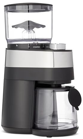 Amazon Basics Molinillo de café eléctrico con 30 ajustes de molienda para prensa francesa, café de goteo y espresso, negro