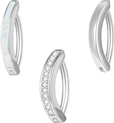 RUGBOL Lot de 3 piercings de nombril en titane en forme de papillon et de cœur en acier inoxydable pour femme et fille (argenté)
