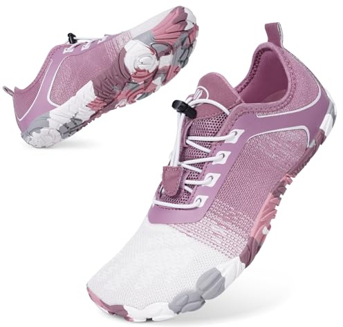 Bigzagger Chaussures pieds nus pour femme et homme - Chaussures de trail avec boîte à orteils large et semelles Zero-Drop - Légères et respirantes - Chaussures de sport - Confortables, antidérapantes