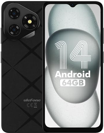 Ulefone Note 19 Telefoni cellulari sbloccati senza SIM, 6 GB+64 GB/512 GB, Android 14, smartphone Dual SIM 4G da 6,6 pollici 5000 mAh Octa Core, sblocco facciale con impronte digitali, WiFi 5G