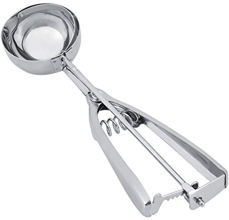 Stainless Steel Ice Cream Ice Cream Scoop, Stainless Steel Scoop Scoop with Ergonomic Handle VersatileMaker Mirror Polished for Home Restaurant (6CM)
