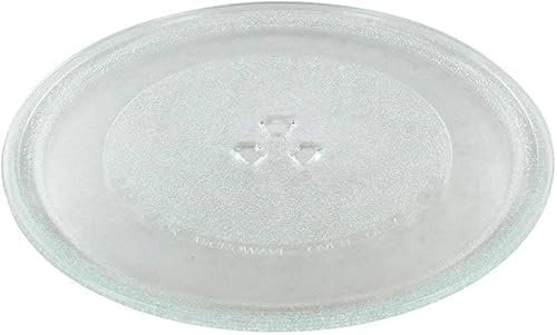 Piatto girevole universale per microonde, in vetro, diametro 255 mm, 3 fissaggi, resistente al calore