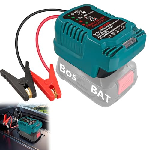 Arrancador de Coches para Batería Bosch Bat 18V, Arrancador de Coches Portatil con Cable, Adaptador de Arranque de Emergencia para Batería de Coche para Viajes Y Condiciones Meteorológicas Adversas