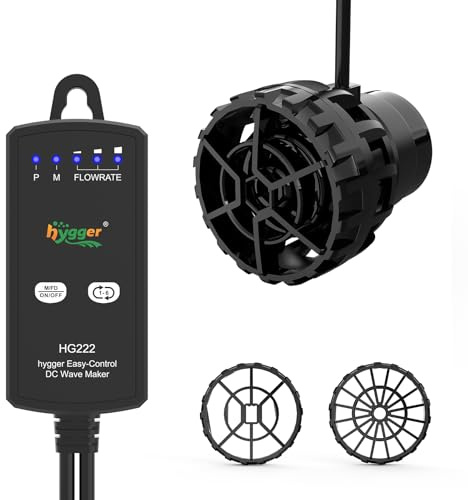 hygger Aquarium Wave Maker for 5-10 Gallon Fish Tanks, Adjustable DC Power Heads for Aquarium with Controller, Aquarium Circulation Pump With Magnetic Base for Saltwater Freshwater Tank 660 GPH