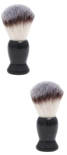 Healvian 2 Stück Nylon Rasierpinsel für Herren Professionelles Bartpflege Tool Geruchloser Rasierschaum Pinsel für Nassrasur Barttypen mit Rutschfestem Griff