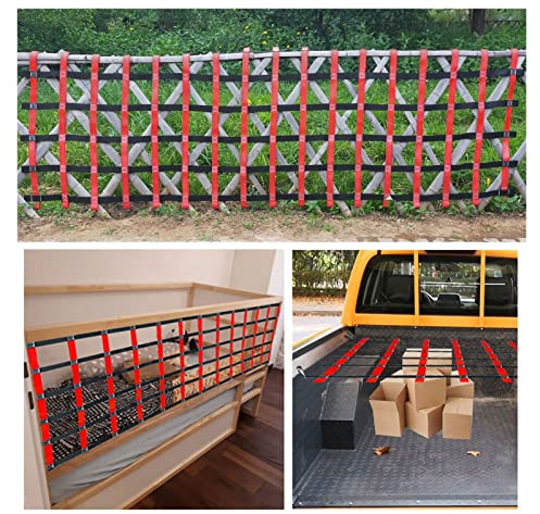 Custom Cargo Netting for Pickup Truck Bed, SUV, Trailer, Car Roof Rack - Heavy-Duty Mesh Storage Organizer and Climbing Hammock Safety Protection