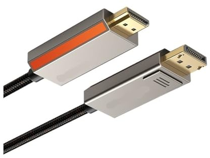 Cable DisplayPort A HDMI 8K 60HZ 4K Aleación De Zinc HDR 10 For Monitor TV Escritorio, Compatible Con LG, Snap DP1.4 2.1 For Conexión Datos(2m)