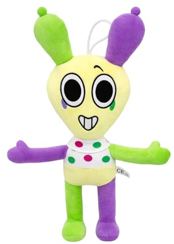 33 cm Cuddly Companion Suitable for Comfort, Great for Playtime Companion and Gift for Special Occasions, Purple and Green Rabbit Plush Toy, Easter Bunny Collectors